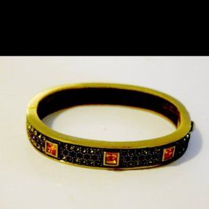 Heidi  Crystal Hinged Bangle Bracelet Size 7-1/2.